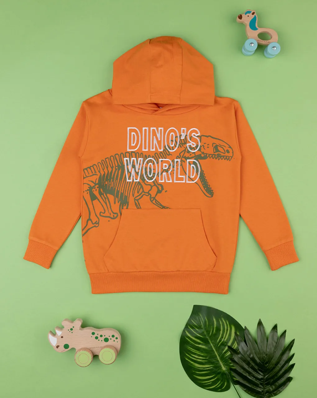 Prenatal Maglioni E Cardigan-Felpa Bimbo Orange "Dino”