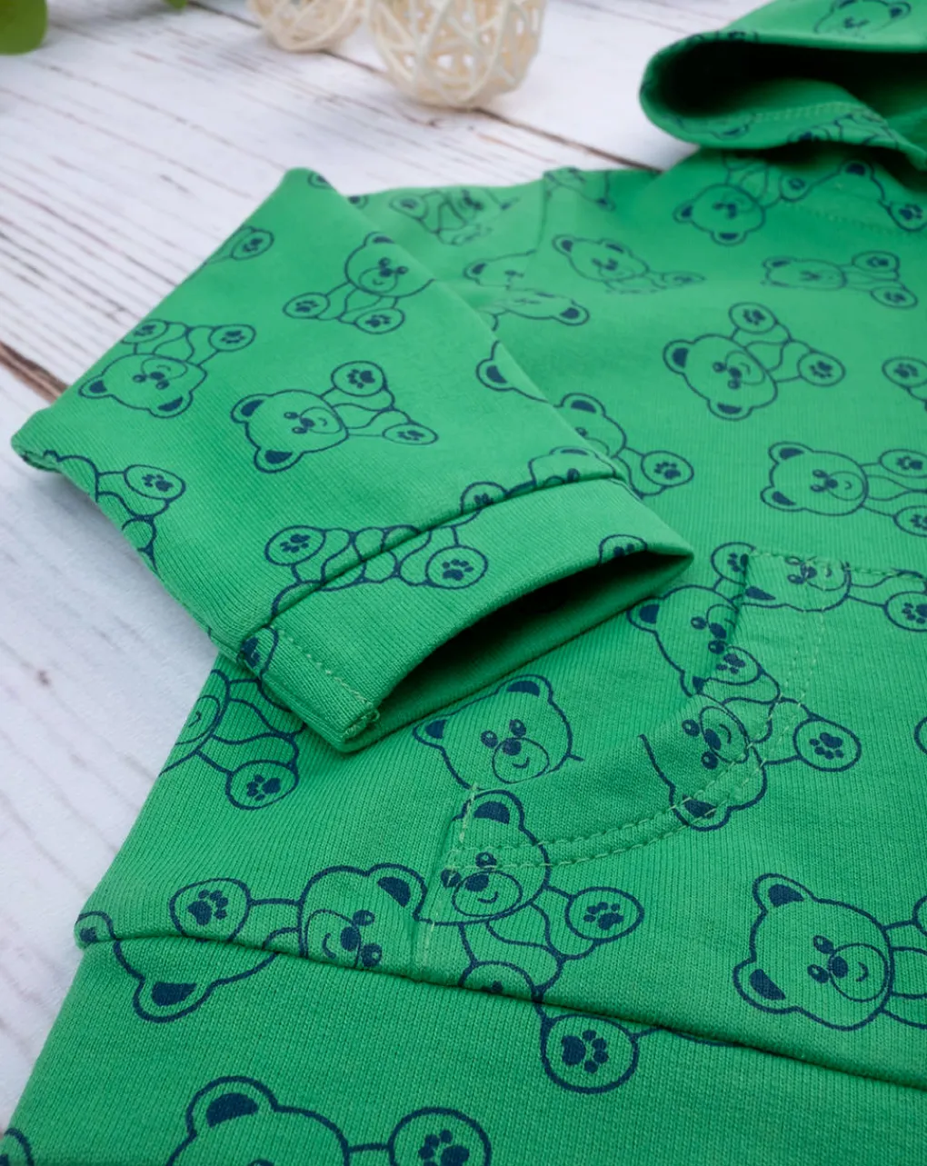 Prenatal Cardigan-Felpa Bimbo Verde "Teddy”