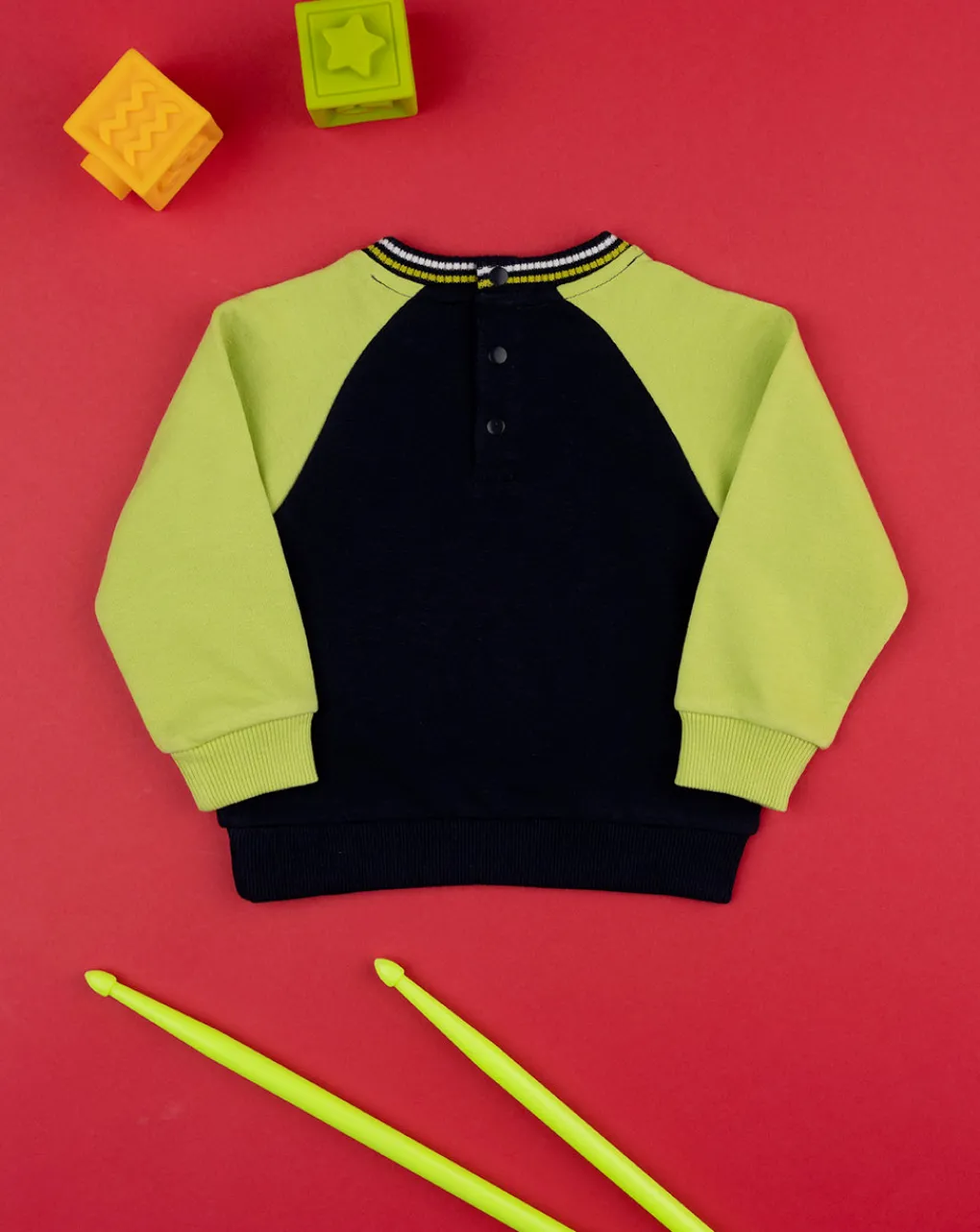 Prenatal Maglioni E Cardigan-Felpa Bimbo Verde/Nero