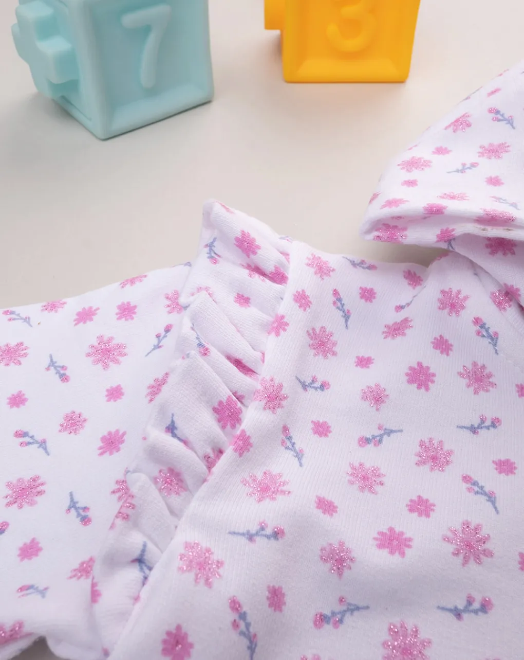 Prenatal Cardigan-Felpa Con Cappuccio Bimba "Fiorellini”