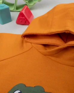 Prenatal Maglioni E Cardigan-Felpa Con Cappuccio Bimbo Arancione