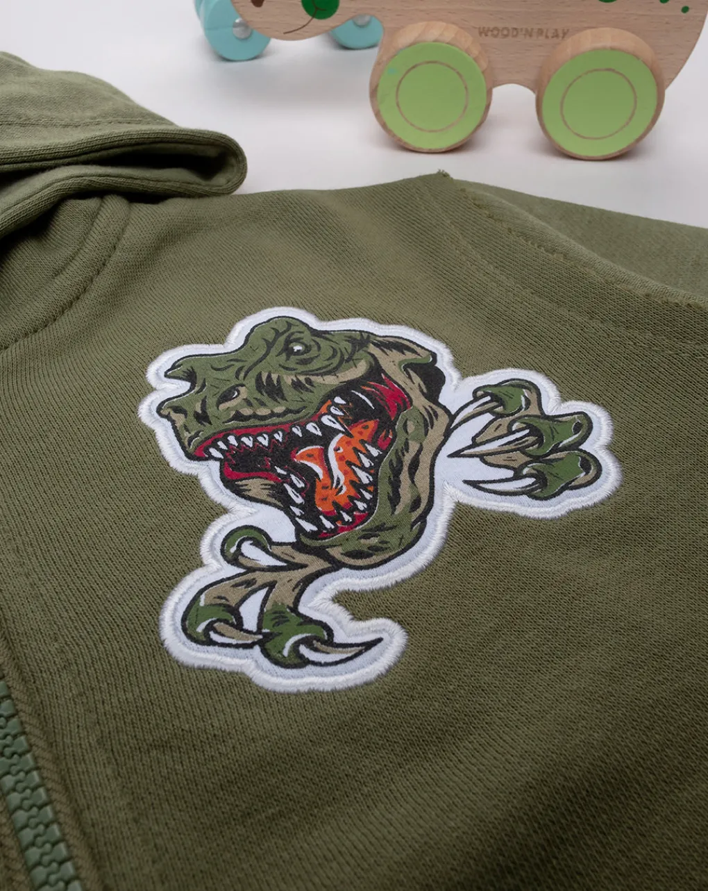 Prenatal Maglioni E Cardigan-Felpa Leggera Bimbo Verde "Dinosauro”