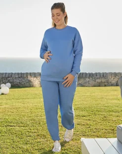 Prenatal Maglieria Premaman-Felpa Premaman Allattamento Blu