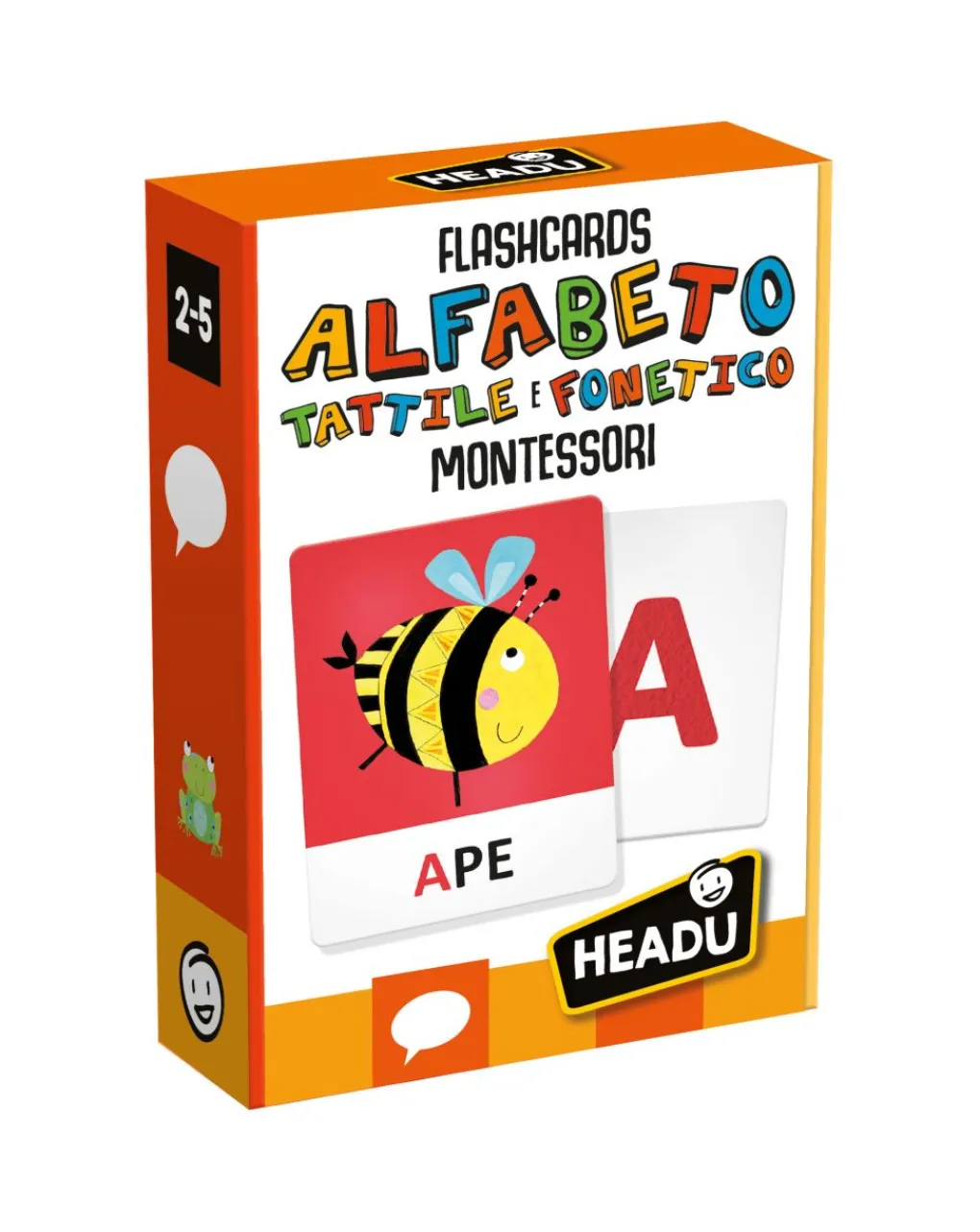 Headu Giochi Didattici-Flashcards Alfabeto Tattile E Fonetico Montessori. Leggi Tocca E Ascolta 2/5 Anni -