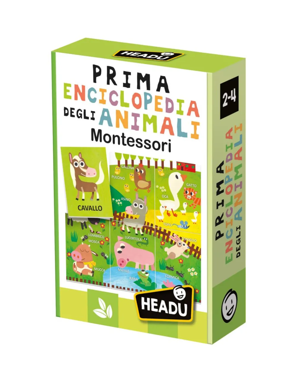 Headu Giochi Didattici-Flashcards Enciclopedia Animali Montessori. Scopri Gli Animali E I Loro Ambienti 2/4 Anni -