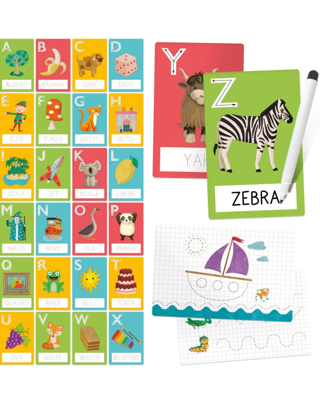 Headu Giochi Didattici-Flashcards Lavagnette Leggo E Scrivo. Leggere E Scrivere Fin Da Piccoli! 3/6 Anni -