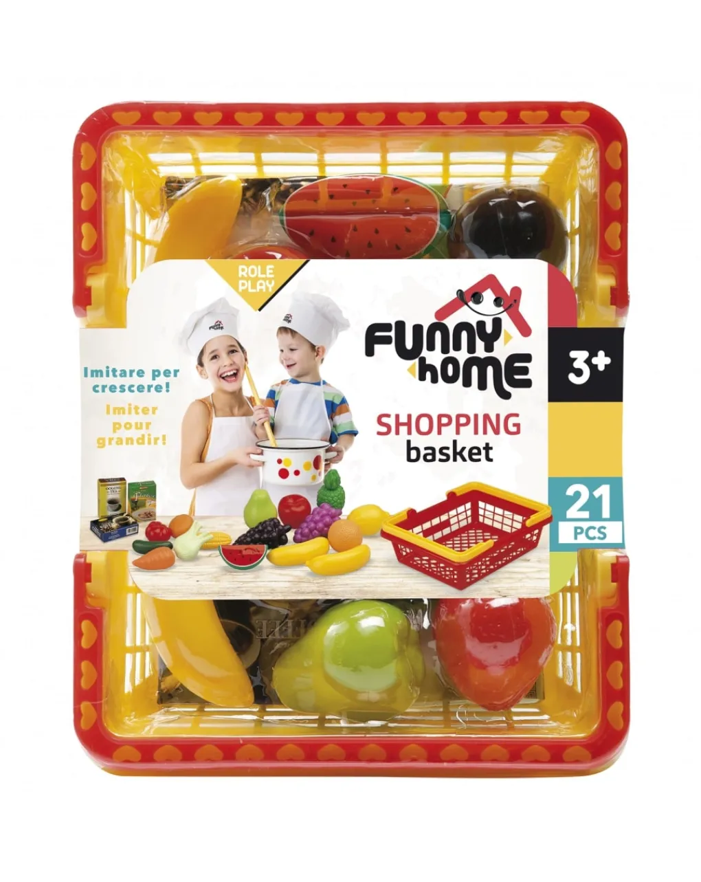 FunnyHome Giochi Di Imitazione-Funny Home - Cestino Con Accessori