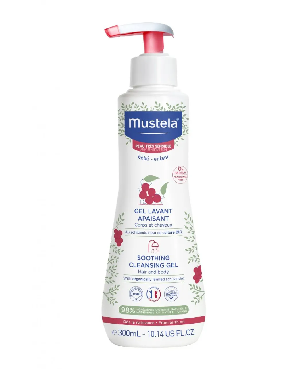 Mustela Saponi E Bagnoschiuma-Gel Detergente Lenitivo 300Ml -