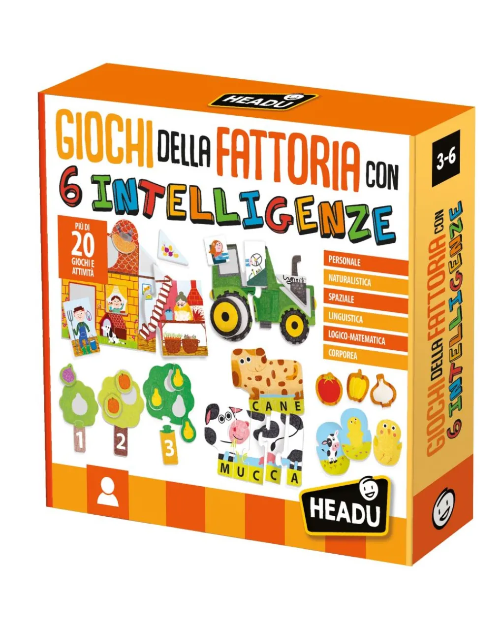 Headu Giochi Didattici-Giochi Della Fattoria Con 6 Intelligenze. Con Piu Di 20 Giochi E Attivita 3/6 Anni -