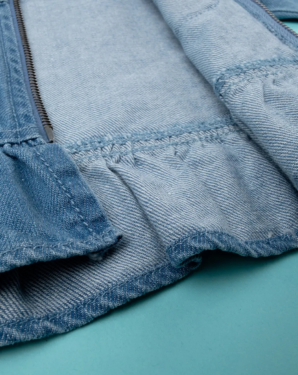 Prenatal Giubbini E Piumini-Giubbino Bimba Denim Con Ricamo