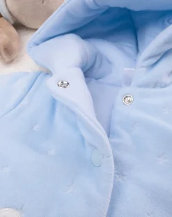 Prenatal Giubbotti E Piumini-Giubbino Ciniglia Bimbo Azzurro Organic-Cotton
