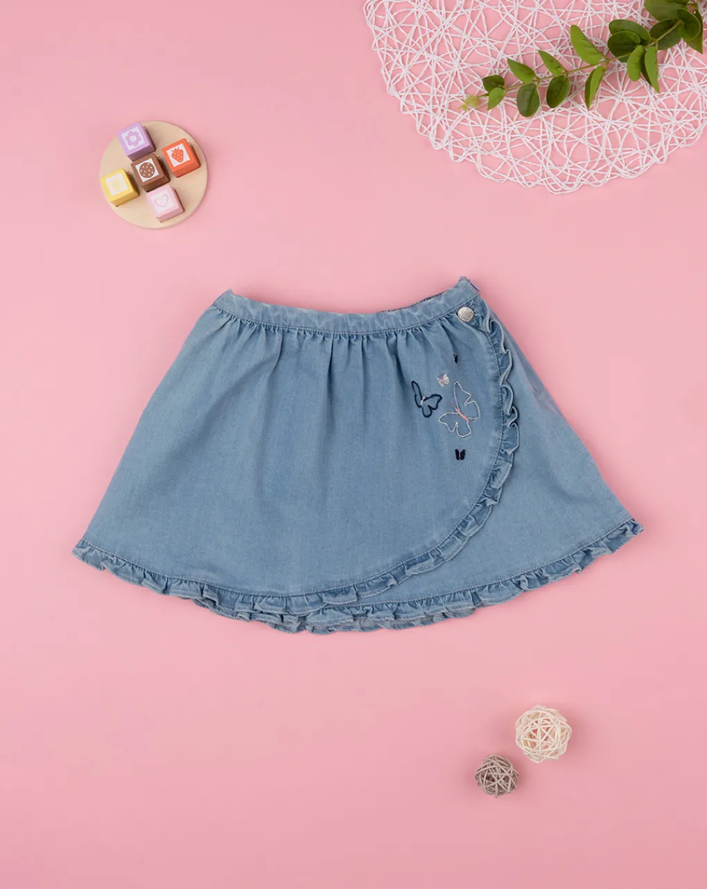 Prenatal Leggings E Gonne-Gonna Bambina Demin Soft Blue