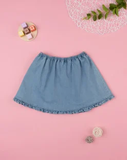 Prenatal Leggings E Gonne-Gonna Bambina Demin Soft Blue