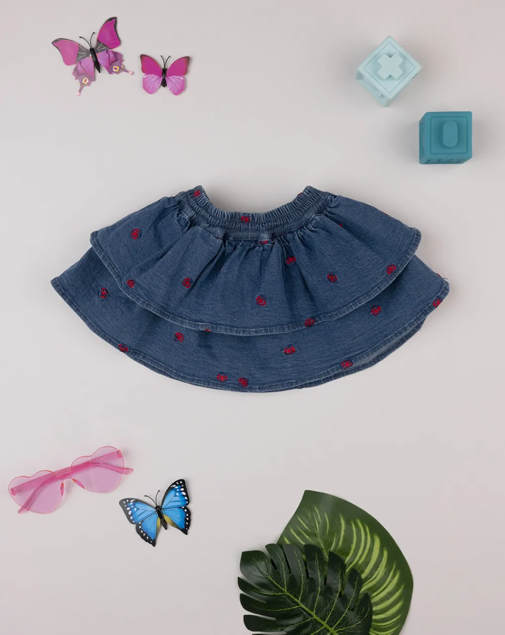 Prenatal Leggings E Gonne-Gonna Denim Bimba "Coccinelle”