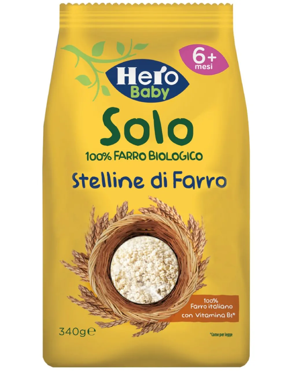 Plasmon Pastine Per Neonati-Hero - Pastina Stelline Di Farro 340 Gr