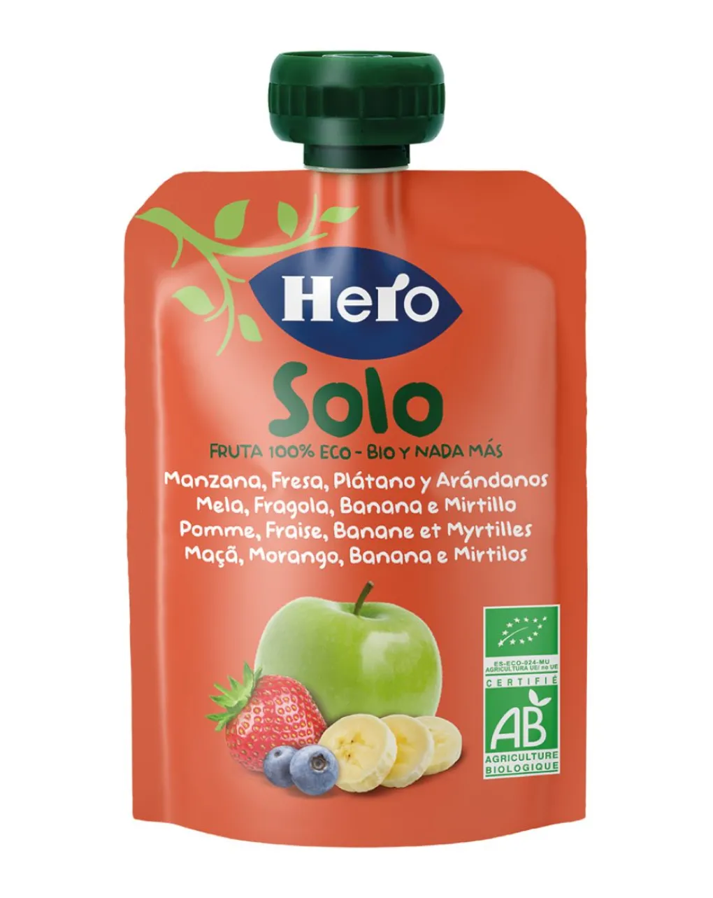 Hero Merende Da Bere-Baby Pouch Mela Fragola Mirtillo Bio 100G