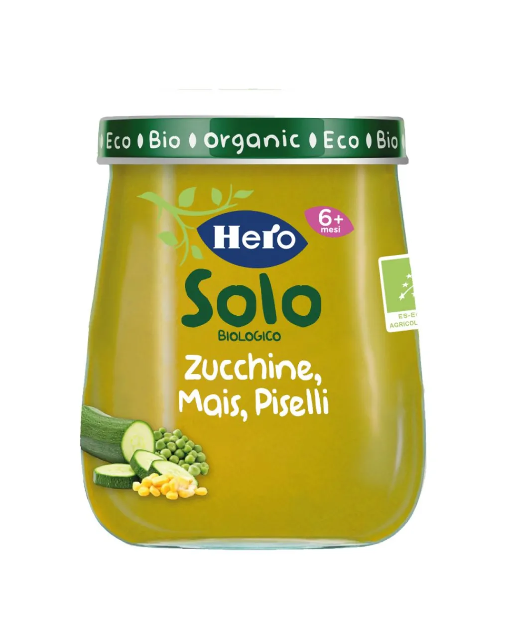 Hero Omogeneizzati Verdura E Formaggio-Solo Zucchine Piselli Mais 120 Gr