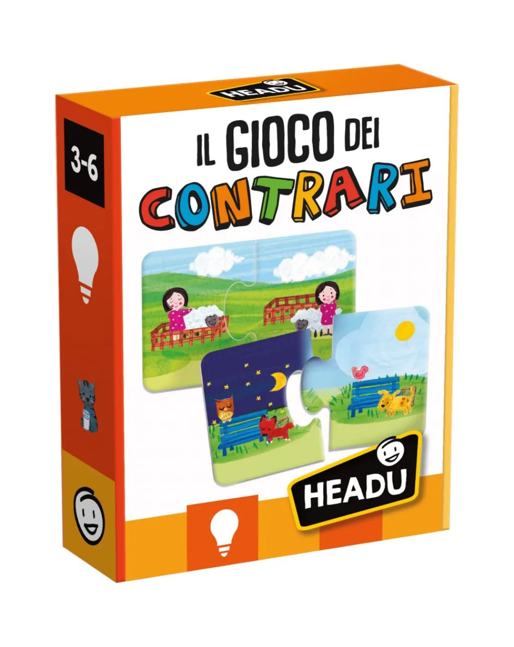Headu Giochi Didattici-Il Gioco Dei Contrari. Gioco Di Logica Per Imparare A Confrontare 3/6 Anni -
