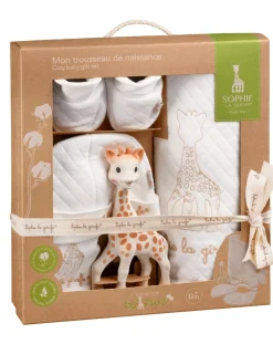 SOPHIE LA GIRAFE Giochi Primi Mesi-Il Mio Primo Corredo Di Nascita So’Pure . Cotone 100% Biologico - Vulli