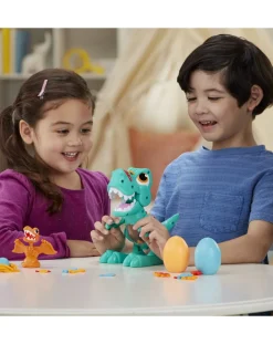 Play-Doh Giochi Interattivi E Prescolari-Il T-Rex Mangione: Dinosauro Con Suoni E 3 Uova 3+ Anni - Hasbro Dino-Crew