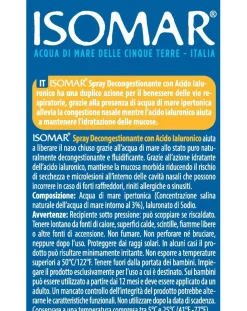 Isomar Cura Naso Occhi E Orecchie-Spray Decong Acido Ialuronico 100Ml