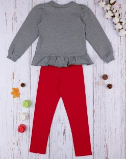 Prenatal Vestiti E Completi-Jogger Bambina Grigio E Rosso