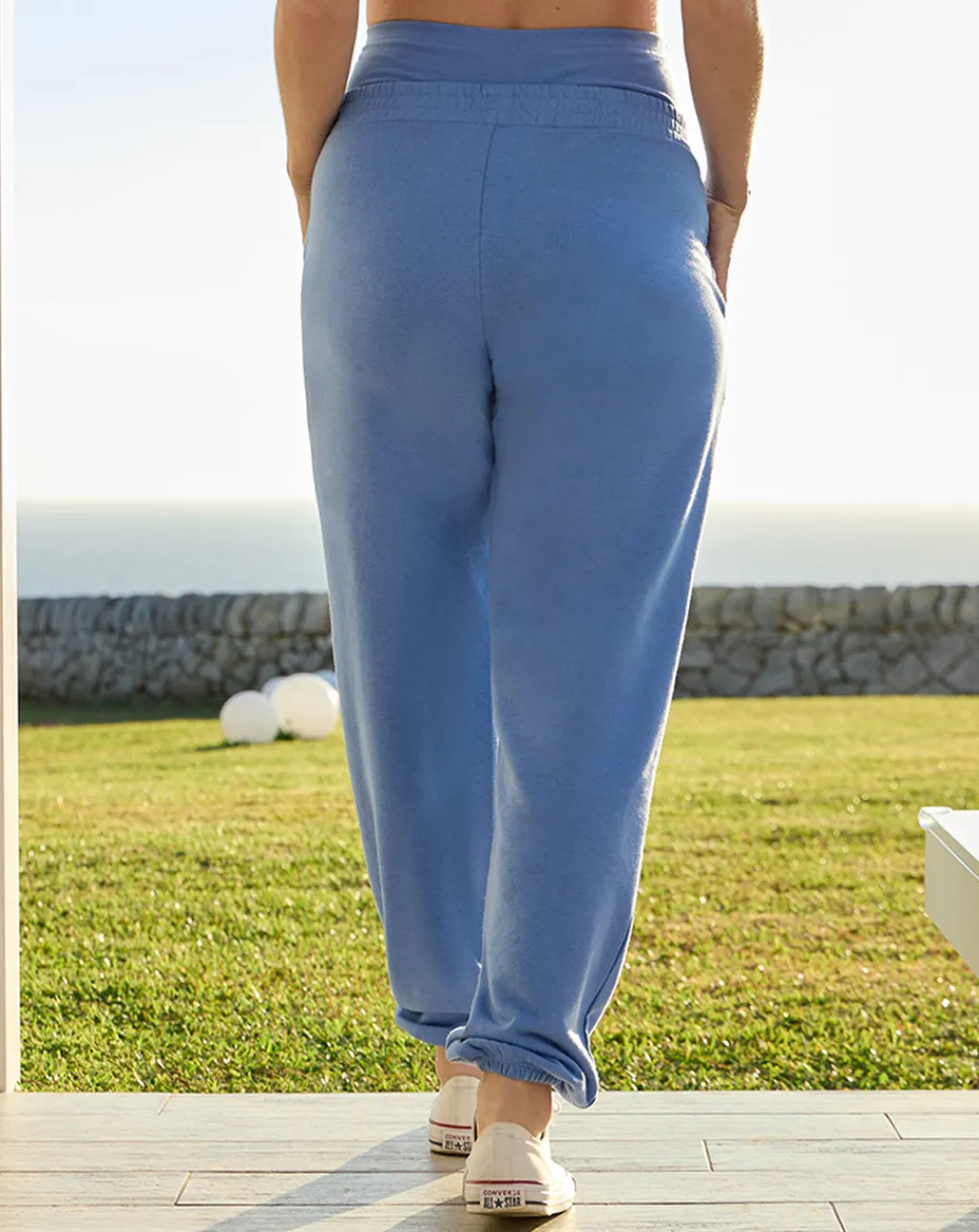 Prenatal Pantaloni Gonne E Leggings-Jogger Premaman In Felpa Blu