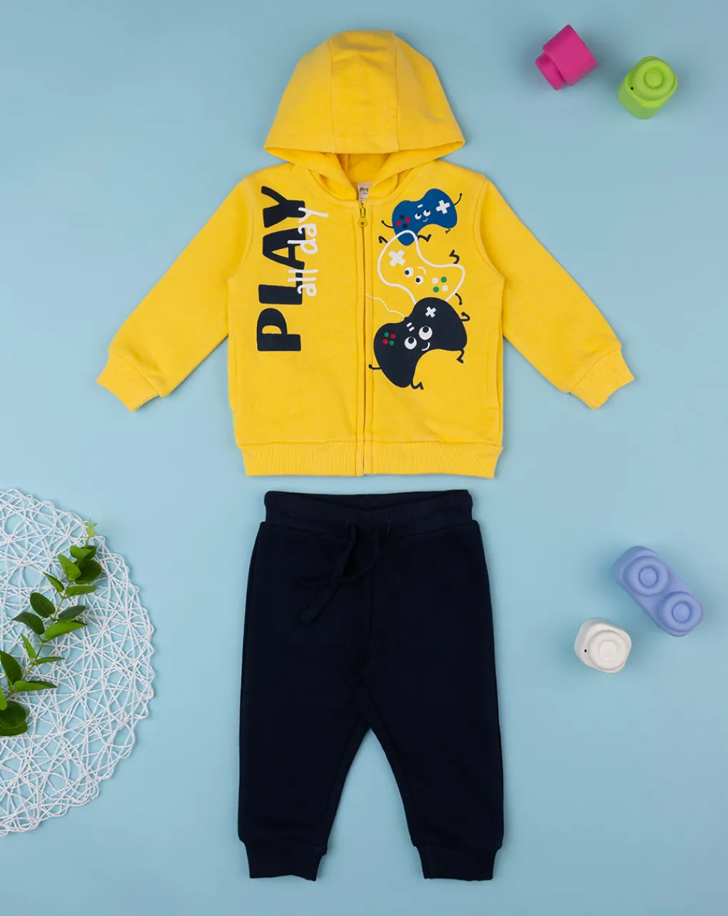 Prenatal Completi-Jogging Basico Bimbo Giallo E Blu