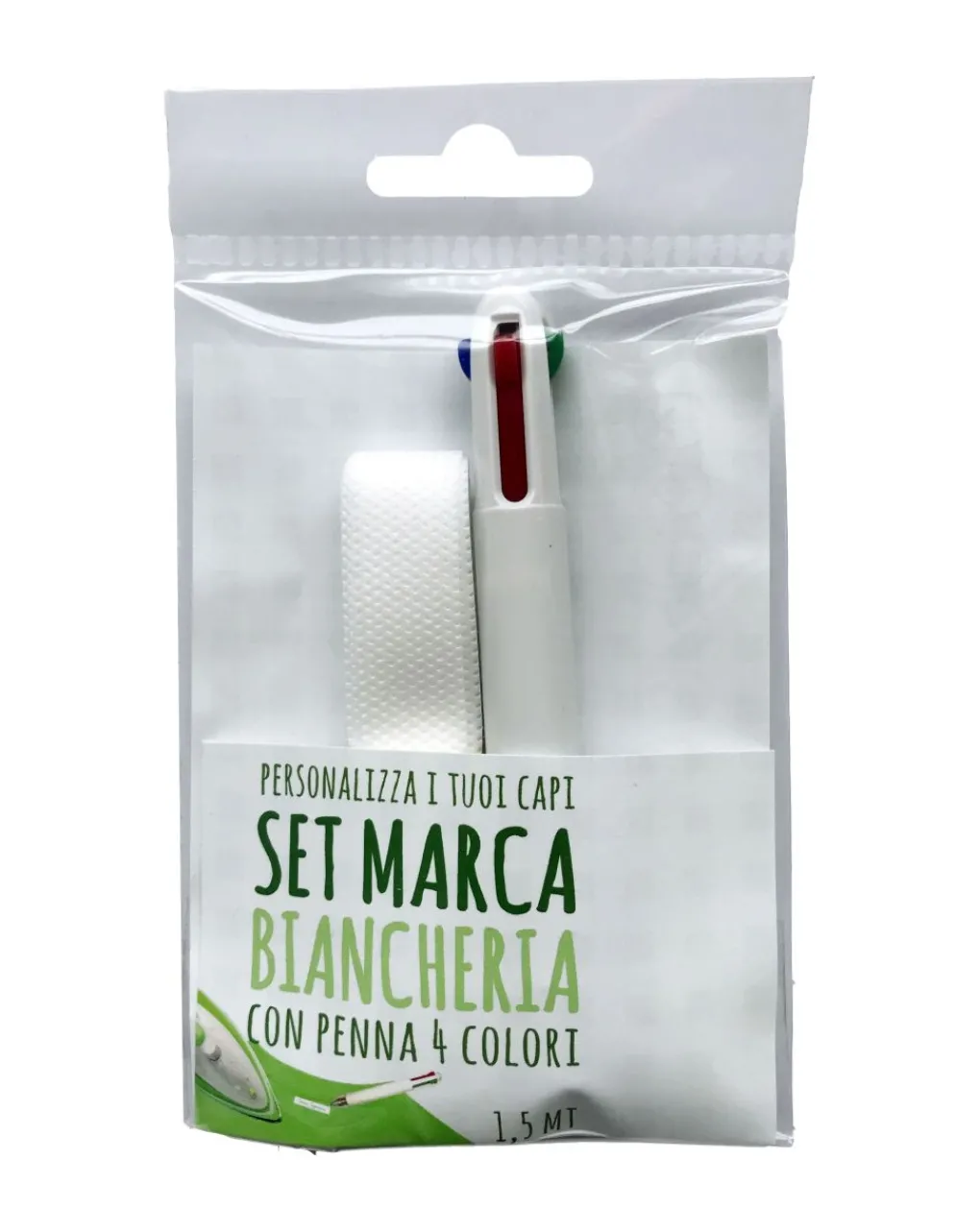 AREA BUSINESS Complementi D'Arredo-Kit Nastro Di Tessuto Marcabiancheria E Penna? 4 Colori