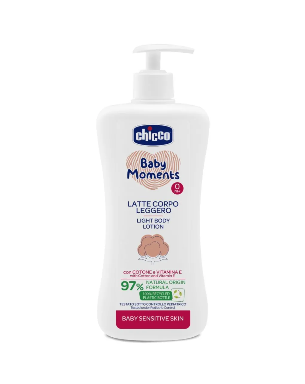 Chicco Creme Olii E Burrocacao-Latte Corpo Baby Moments Sensitive Skin
