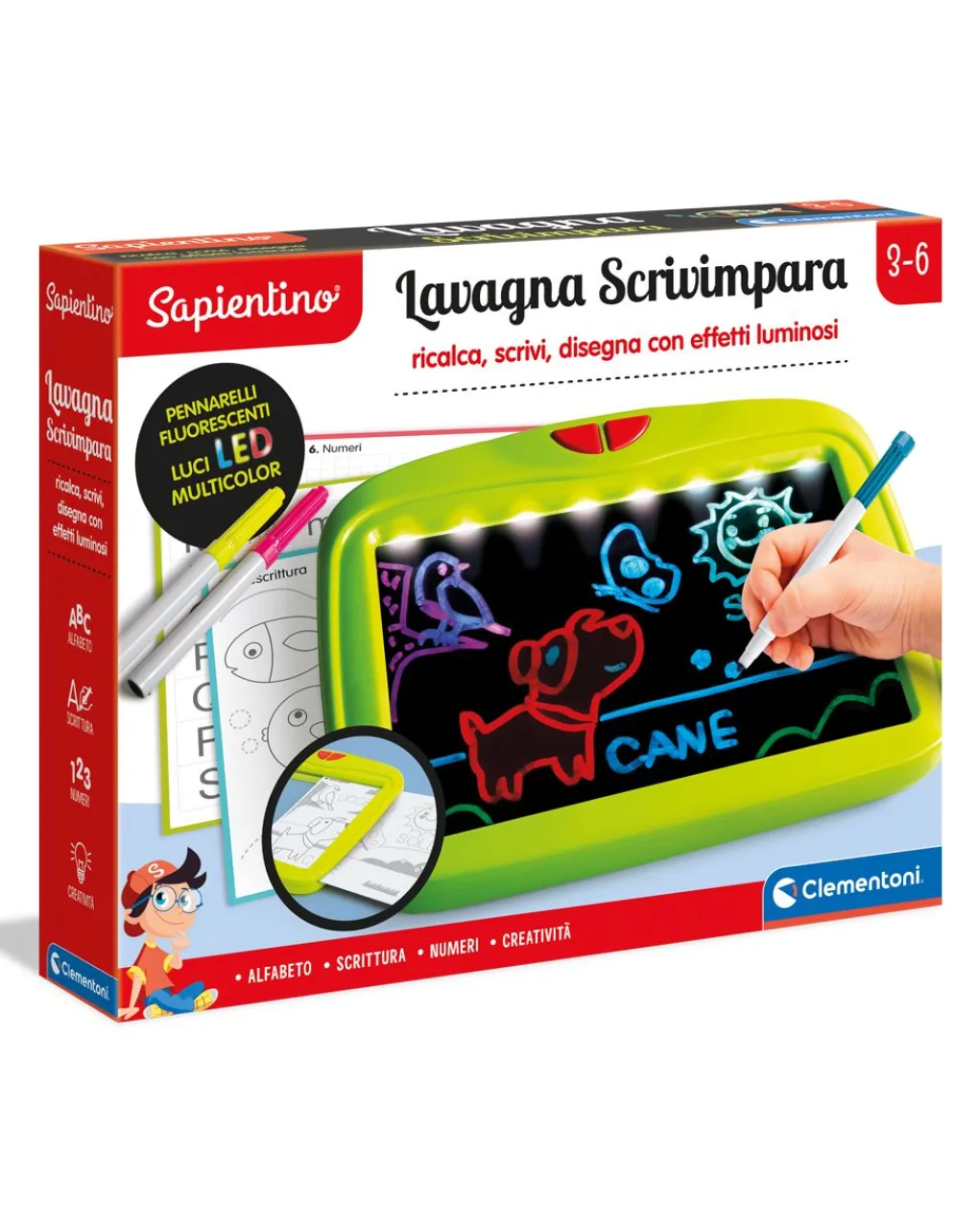 Clementoni Giochi Didattici-Lavagna Scrivimpara