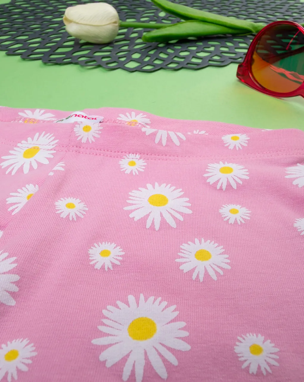 Prenatal Leggings E Gonne-Legging Jersey Bimba Rosa "Margherite”