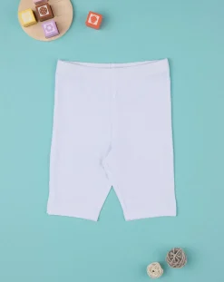 Prenatal Leggings E Gonne-Leggings Bianchi Bimba Con Spacchetti
