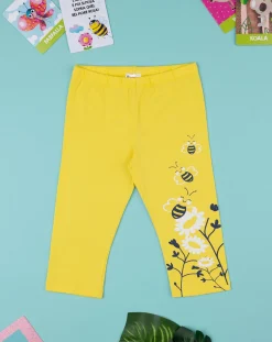 Prenatal Leggings E Gonne-Leggings Bimba Gialli Con Stampa