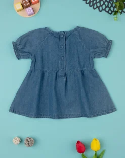 Prenatal Magliette Camicie E Body-Maglia Bambina Mezze Maniche Chambray