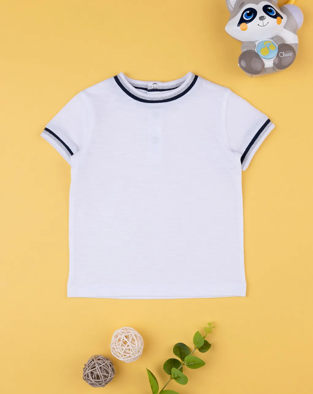 Prenatal Magliette Camicie E Body-Maglia Bianca Maniche Corte Basica Bimbo