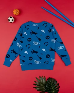 Prenatal Maglioni E Cardigan-Maglia Bimbo Blu "Dinosauro”