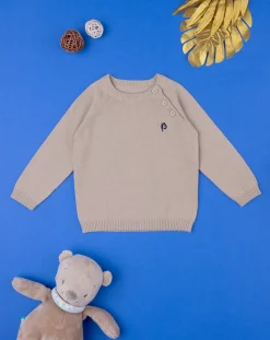 Prenatal Maglioni E Cardigan-Maglia Bimbo In Cotone Beige