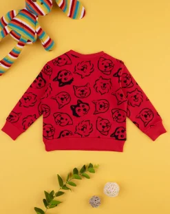 Prenatal Maglioni E Cardigan-Maglia French Terry Bimbo Rossa