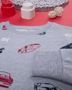 Prenatal Maglioni E Cardigan-Maglia In Felpa Garzata Bimbo Grigia
