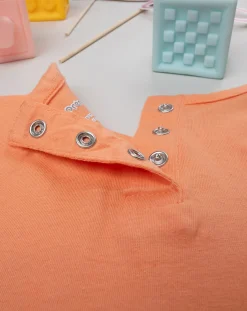 Prenatal Magliette Camicie E Body-Maglia Maniche Lunghe Bimba Arancione Con Gattini