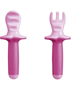 Mam Piatti E Posate-Dipper Setset Posate Con Forchetta E Cucchiaio6+ Mesirosa