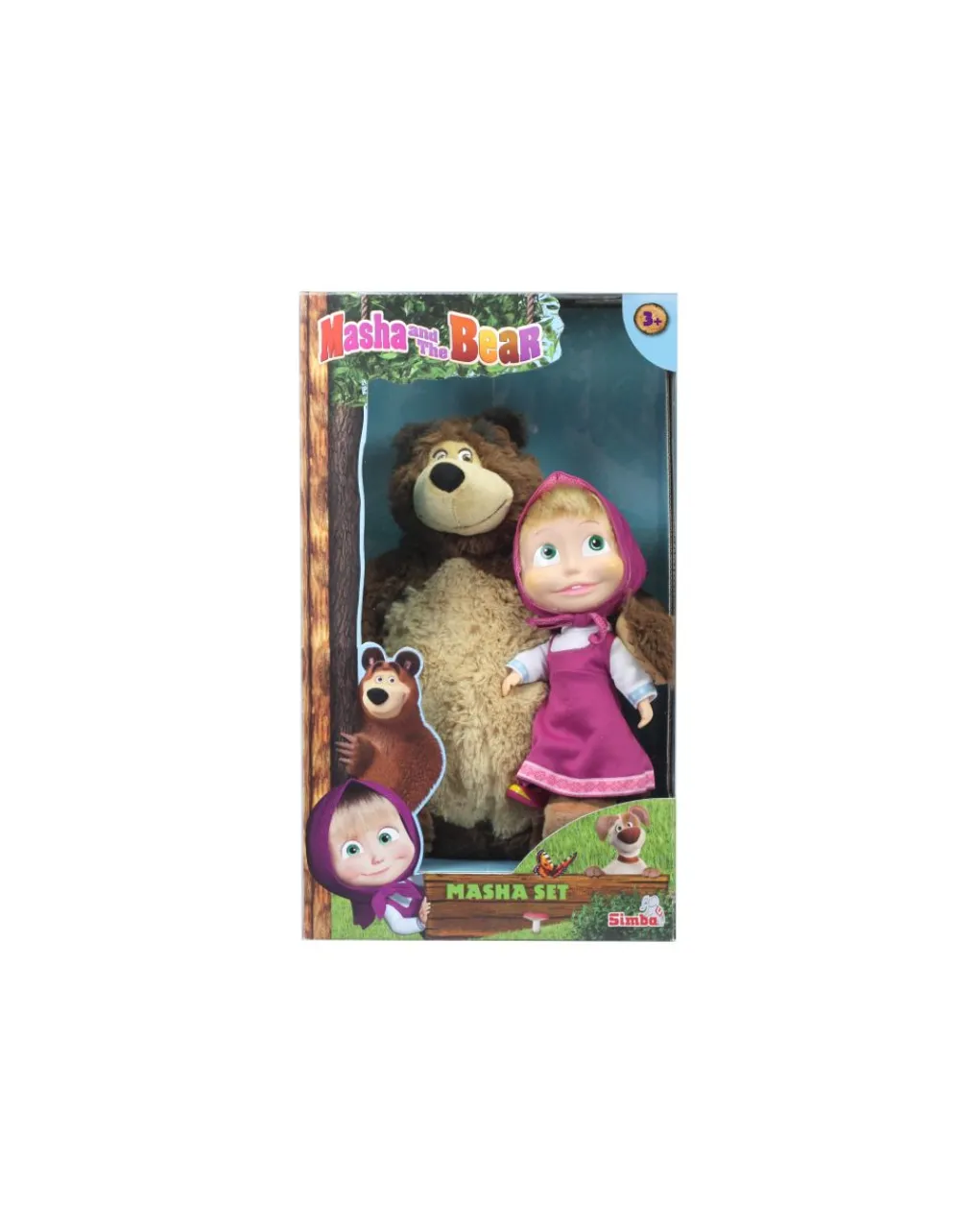 Masha&Orso Bambole Personaggi E Accessori-Masha & Orso - Orso Masha 43 Cm. Con Masha Cm. 23In Scatola Vetrina