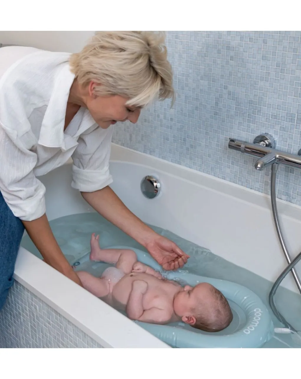 Doomoo Vaschette E Accessori-Materassino Bagno Gonfiabile Azzurro - o