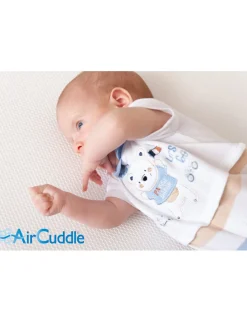 AirCuddle Materassi E Cuscini-Maxi Safe Combo Materasso + Top Safe Coprimaterasso Traspirante 3 Strati Cm 48×76