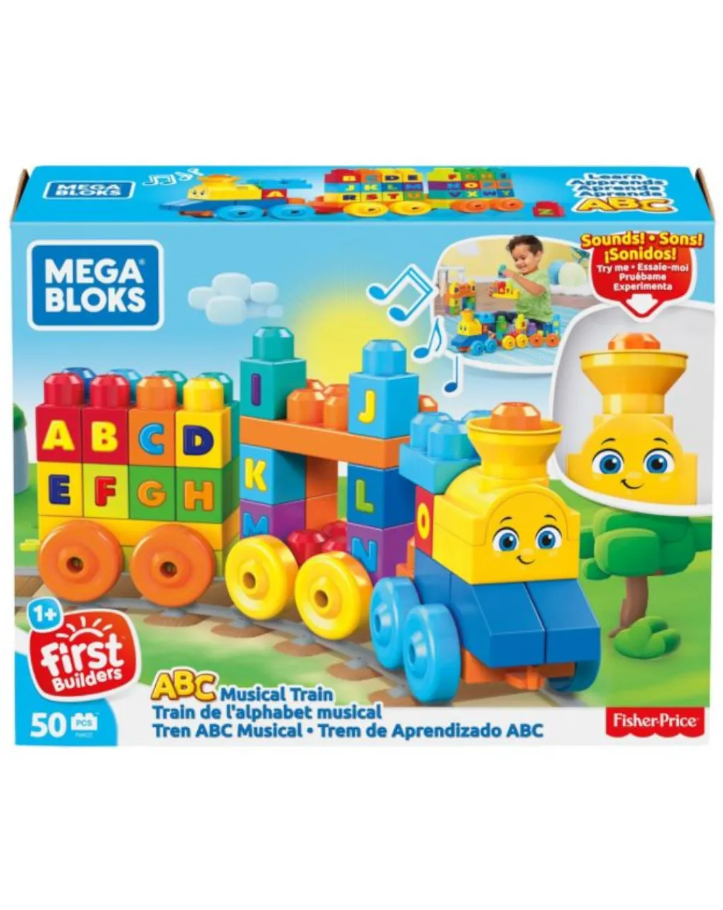 Mega bloks Costruzioni Giocattolo-- Il Treno Dell’Alfabeto
