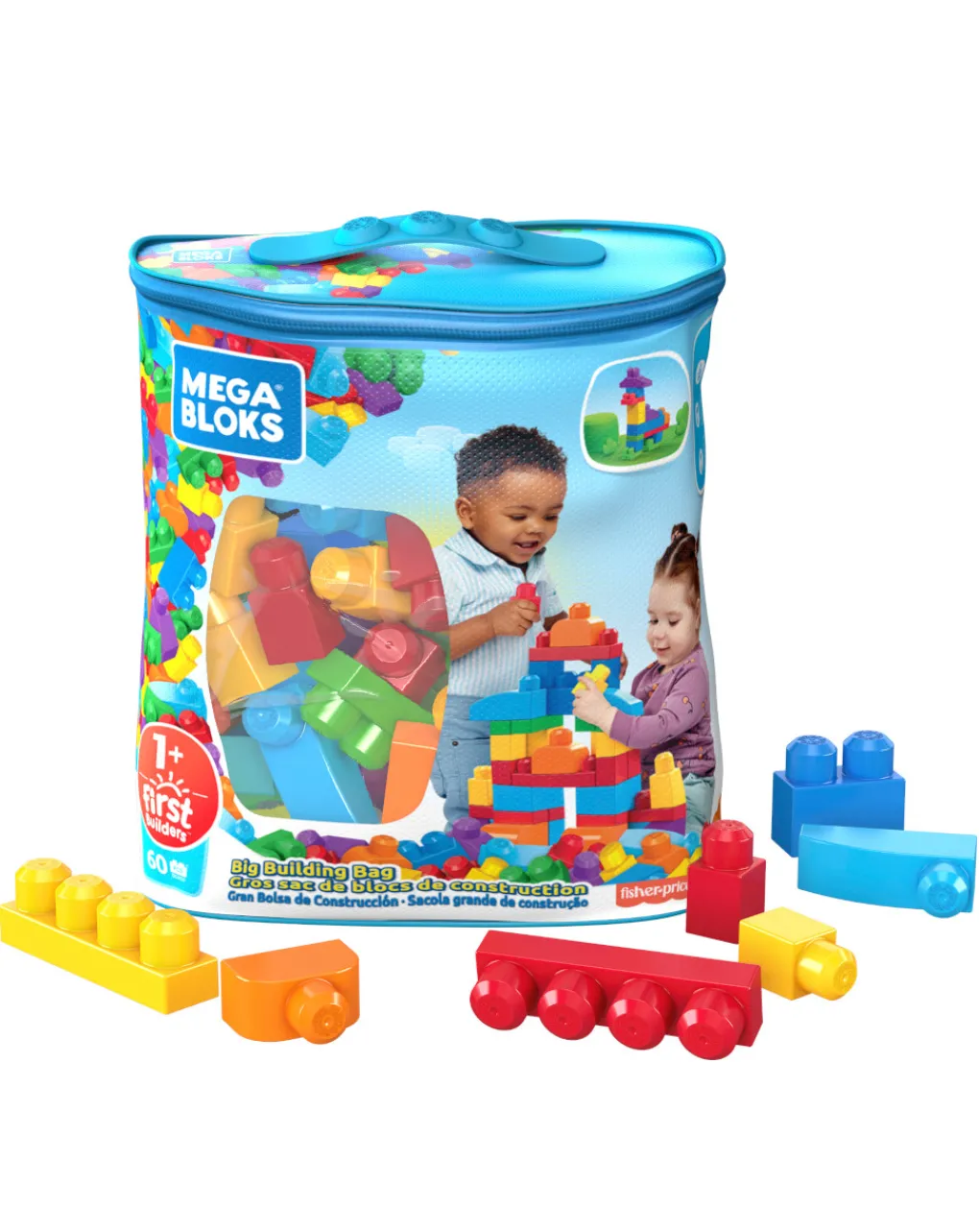 Mega bloks Costruzioni Giocattolo-- Sacca Bio 60 Blocchi Da Costruzione