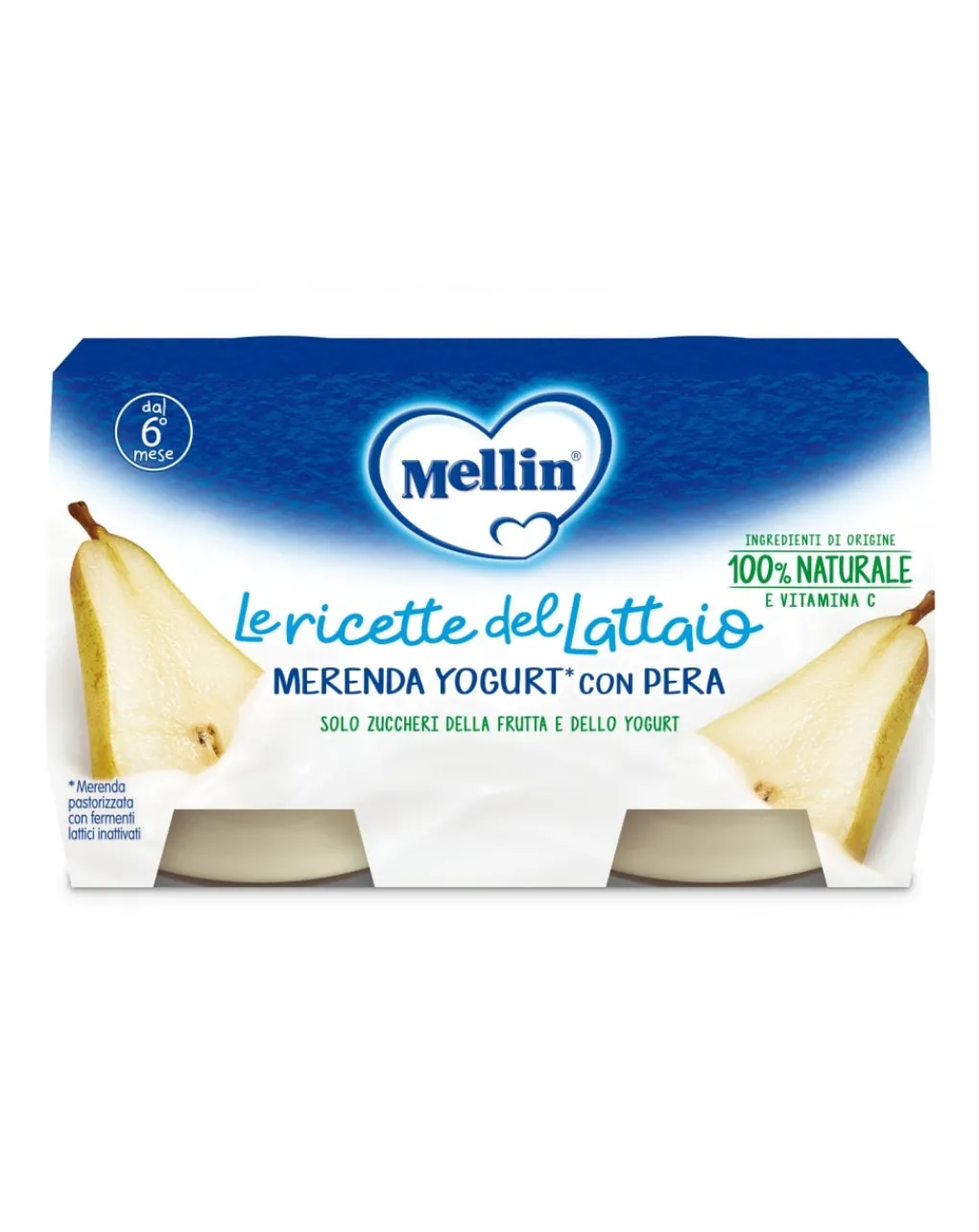 Mellin Merende Al Latte E Yogurt-- Merenda Yogurt Pera 2X120G
