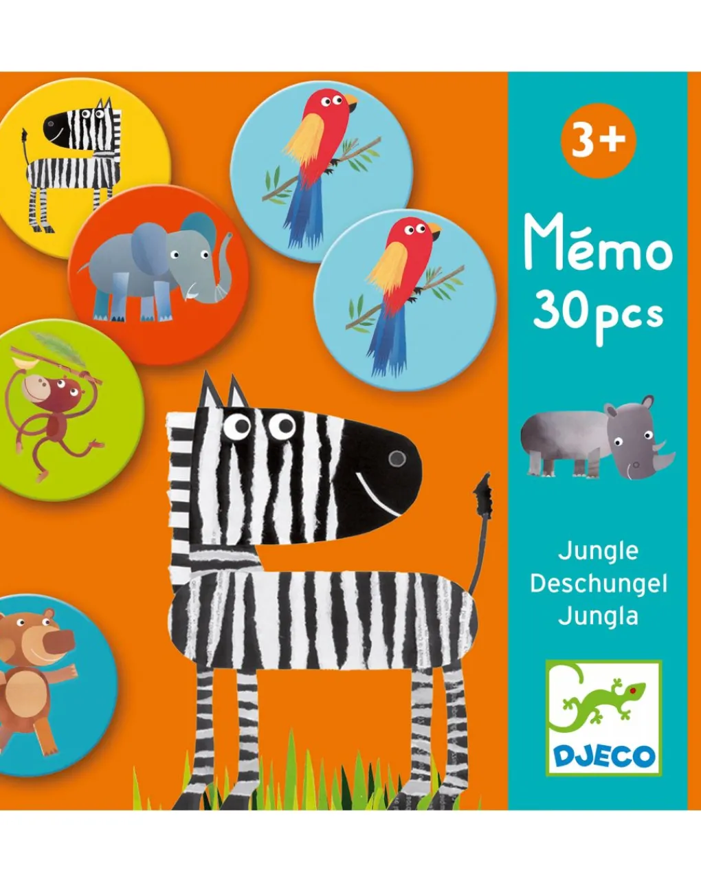 Djeco Giochi Didattici-Memo Jungle 30 Elementi -