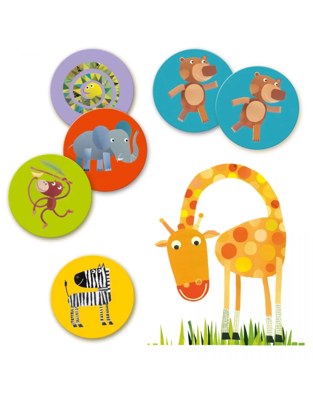 Djeco Giochi Didattici-Memo Jungle 30 Elementi -